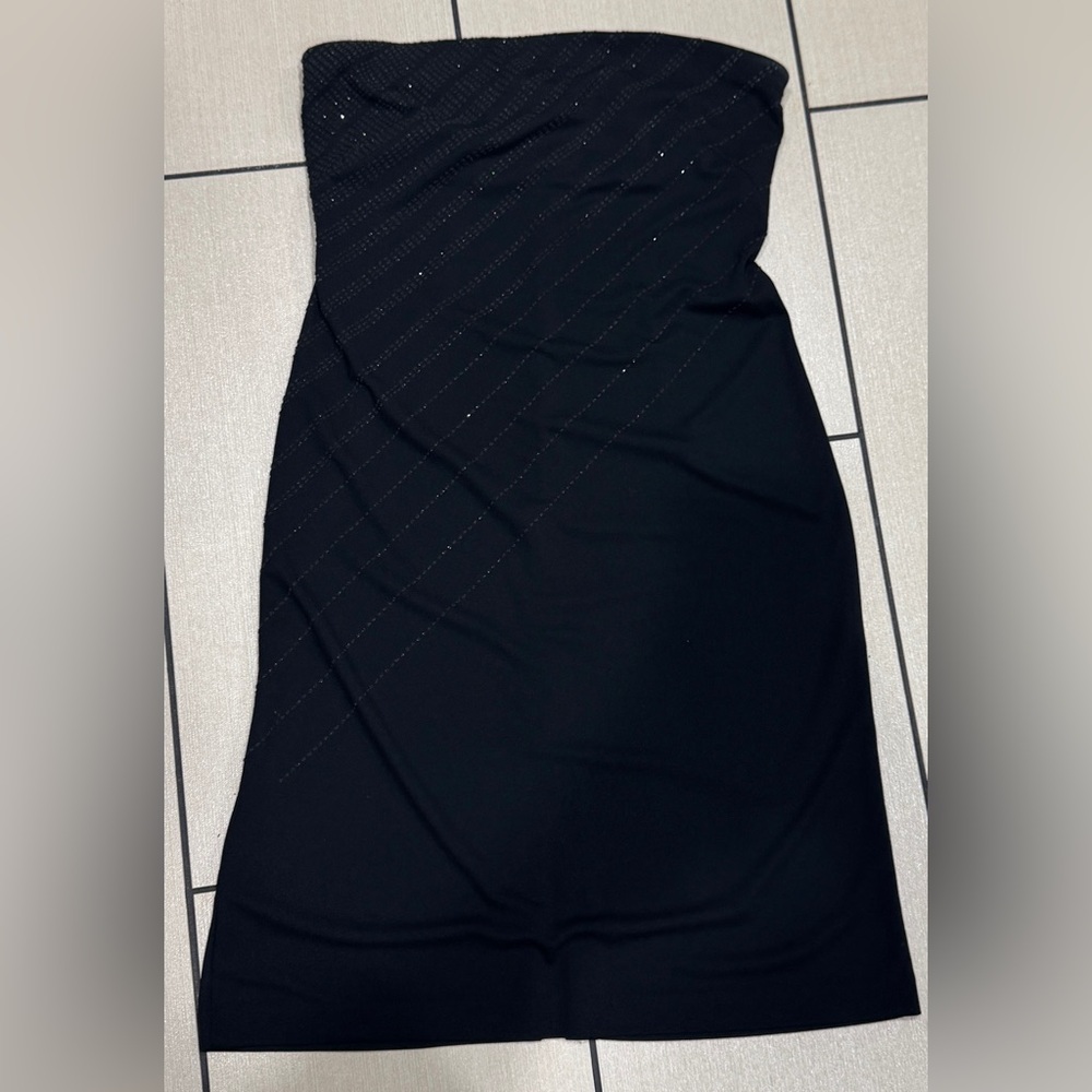 Express Black Strapless Dress size large
